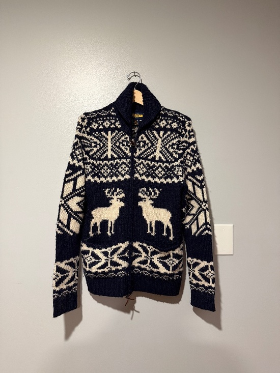 Rugby Ralph Lauren Other - VINTAGE Rugby RL Zip Up Holiday Cardigan